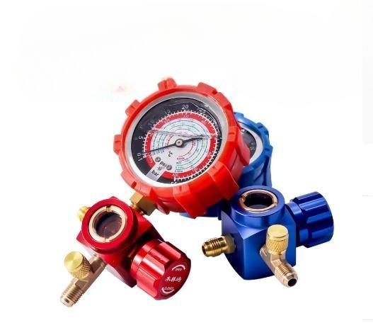 Analog Meter Gauge - Zawór manometru czynnika chłodniczego, napełnianie olejem