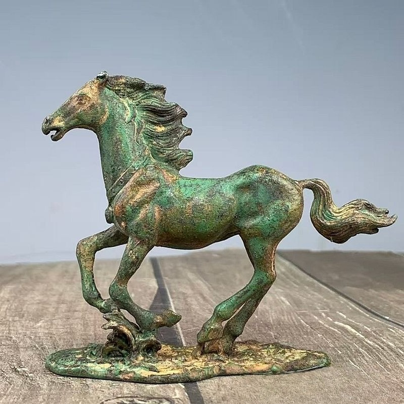 Vintage Collectible Ornaments - Antyczna Statuetka Konia Zodiakalnego, Figurka Konia