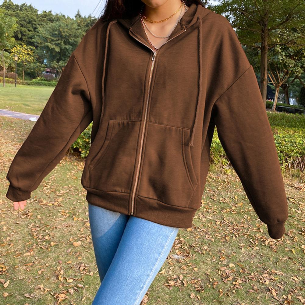 Vintage Zip Hoodie - Bluza damska Kurtka zimowa Odzież damska