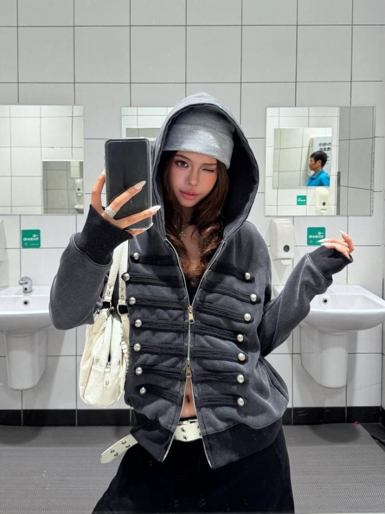 Koreański płaszcz w stylu stre – Vintage Zip Hoodie recenzja i cena