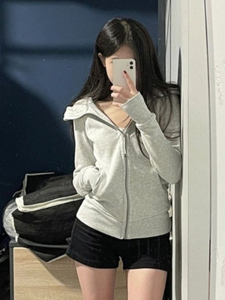 Bluzy z kapturem w stylu Y2K z – Vintage Zip Hoodie recenzja i cena