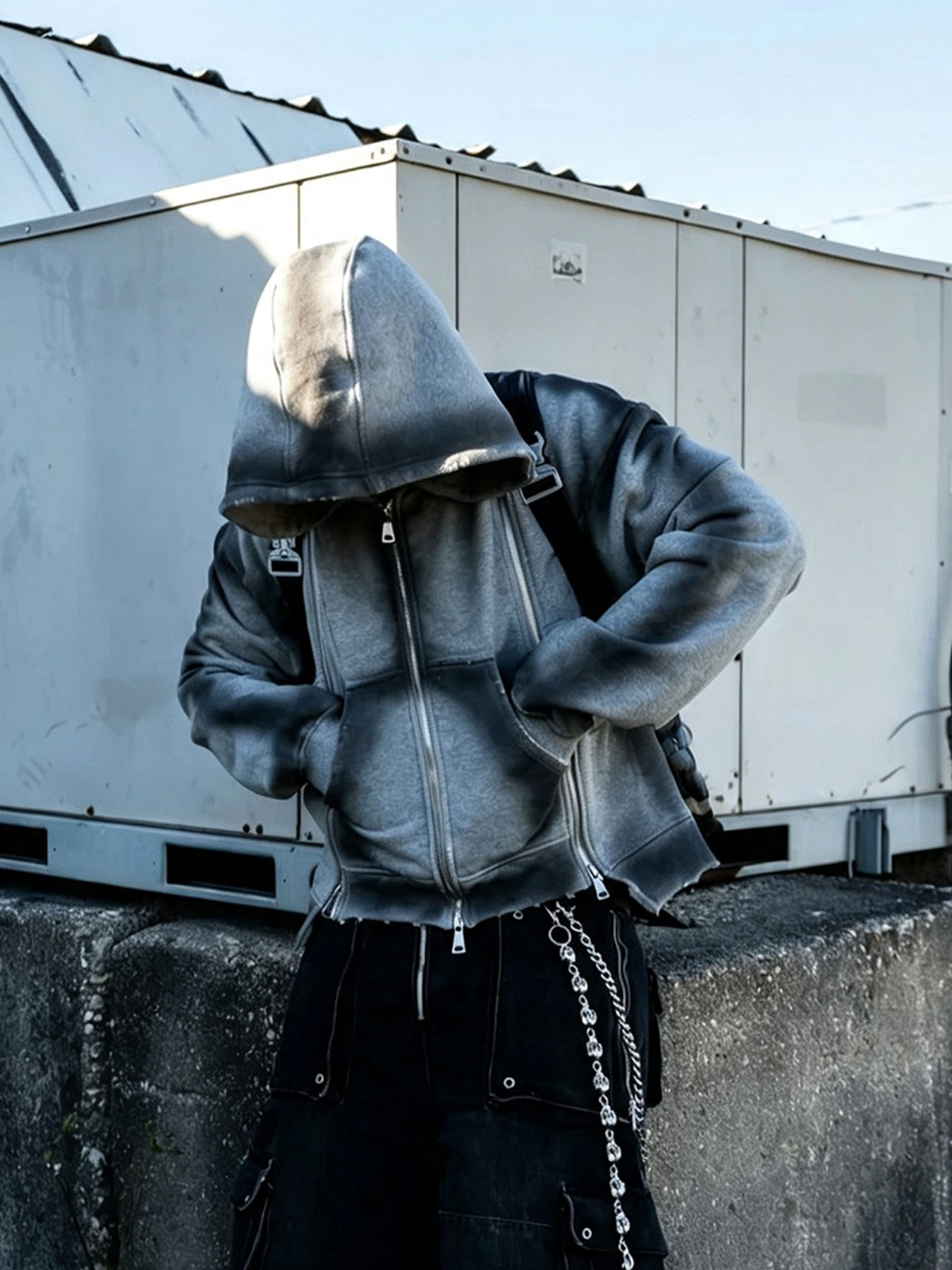 Gotycka bluza z kapturem zapin – Vintage Zip Hoodie recenzja i cena
