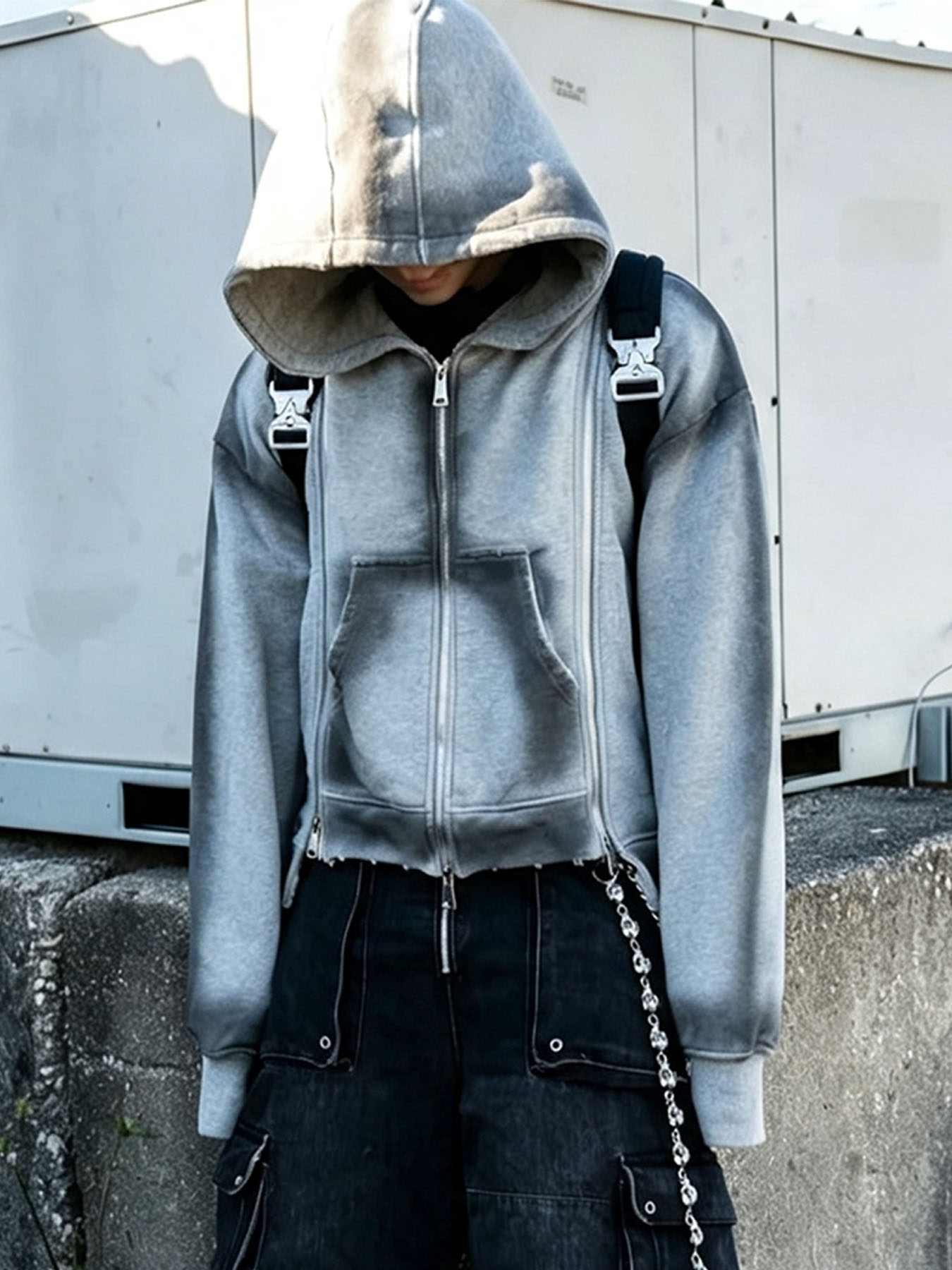 Gotycka bluza z kapturem zapin – Vintage Zip Hoodie recenzja i cena