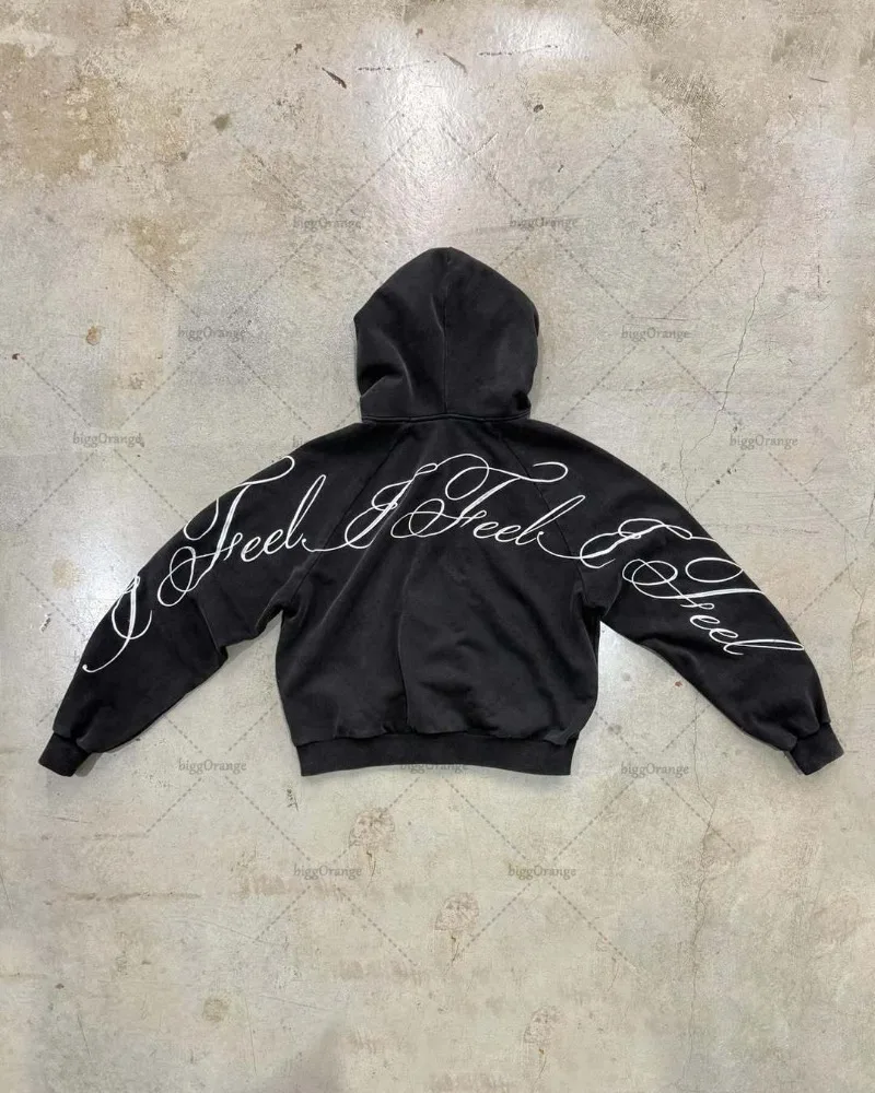 Bluza z kapturem Y2K Harajuku  – Vintage Zip Hoodie recenzja i cena